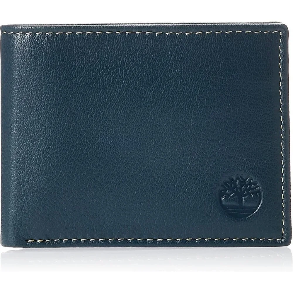 Men's Blix Genuine Navy Leather Billfold Slip Pocket Designed Wallet One Size